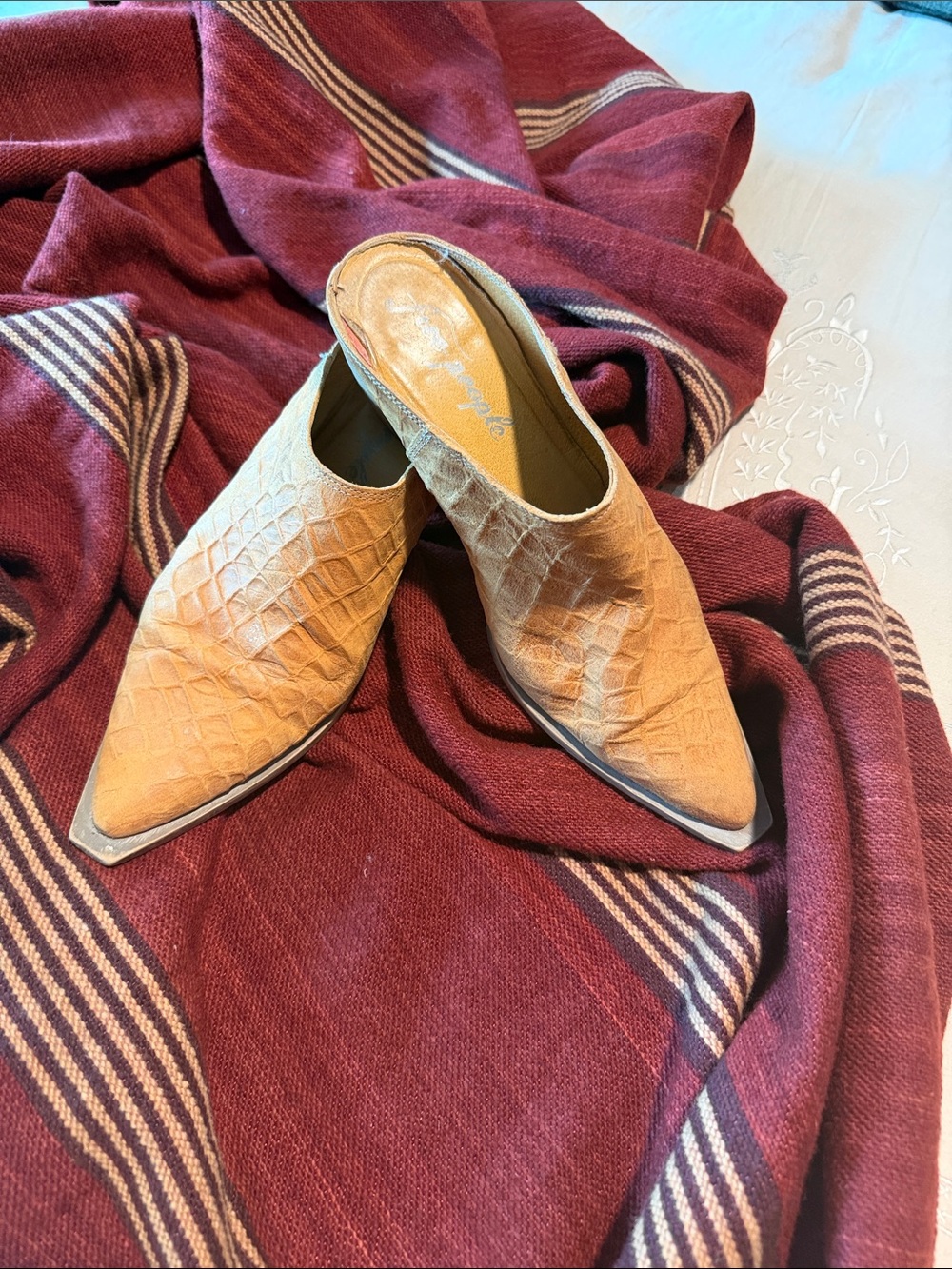 Free People Pointed Mule Slip-On Women’s Shoe in rust
